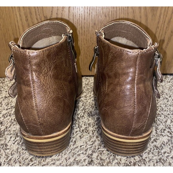 BEAST FASHION Buckle Zip Detail Women’s Ankle Boots, Size 8.5 - Picture 7 of 15